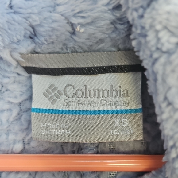 Columbia Soft Blue Textured Fleece Jacket - Picture 2 of 5